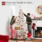 Best Choice Products Pre-Lit White Christmas Pine Tree w/ Flocked Branches, Warm-White Lights